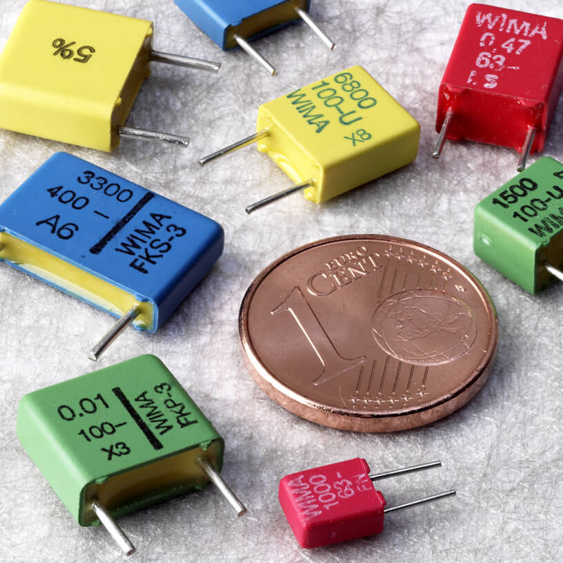 Polyester film capacitors